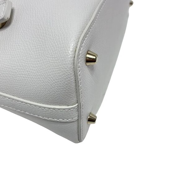 Auth FURLA Piper - White Leather Handbag - Picture 5 of 10